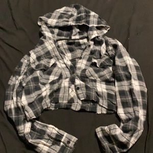 Black/white plaid , size : large , brand : Empyre